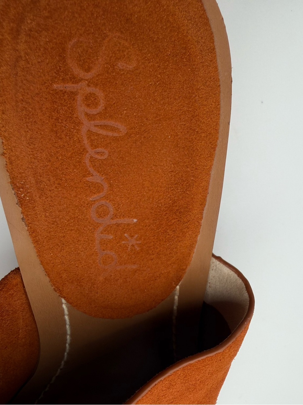 Splendid Suede Slide Mules in Rust - Picture 5 of 6